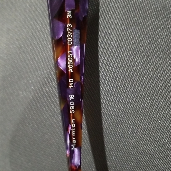 💕ALAIN MIKLI💕 Marmion Sunglasses Aviator Violet Spotted Tortoise Brown Lenses - Picture 15 of 16